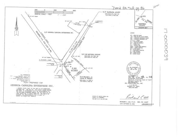 Williston, SC Land - Zoned for Junkyard: 12 SC Highway 39, Williston, SC 29853